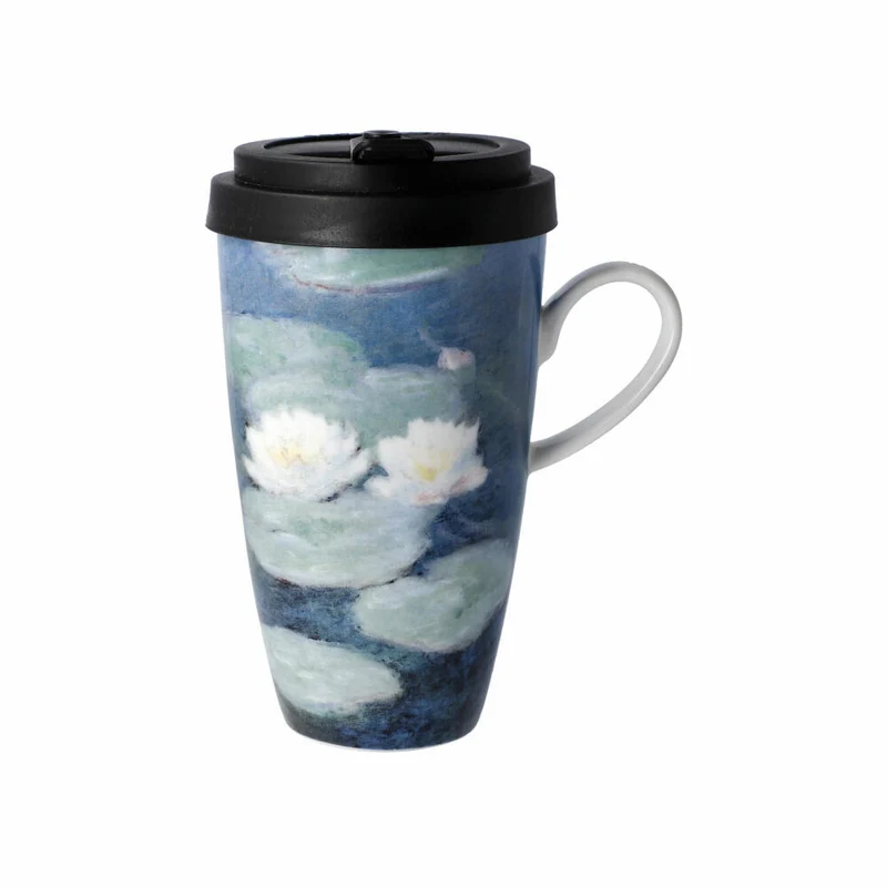 Goebel Mug To Go Claude Monet - Seerosen, Trinkbecher, Kaffeebecher, Artis Orbis, Fine Bone China, Bunt, 500 ml, 67064011