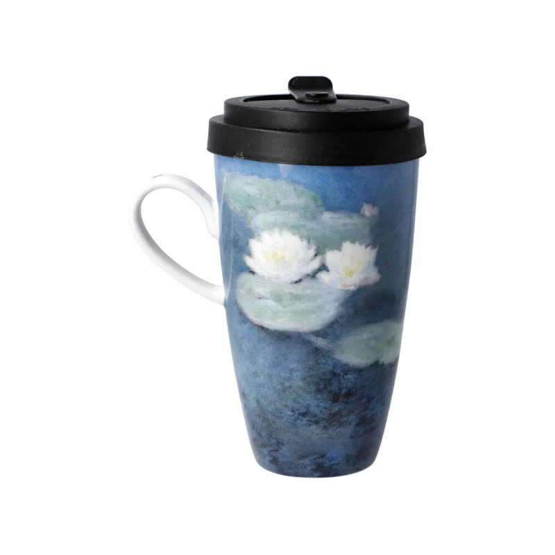 Goebel Mug To Go Claude Monet - Seerosen, Trinkbecher, Kaffeebecher, Artis Orbis, Fine Bone China, Bunt, 500 ml, 67064011
