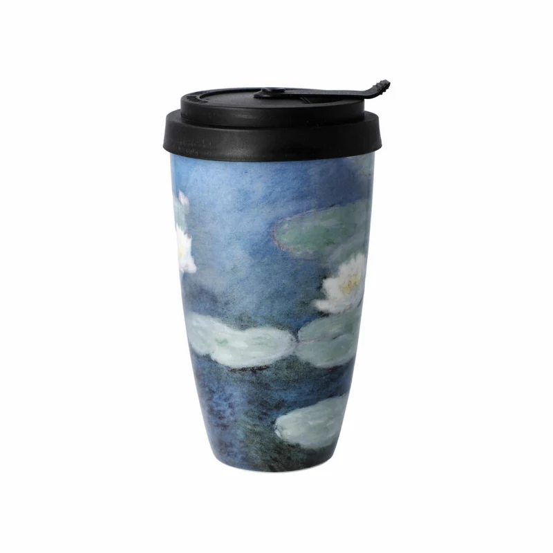 Goebel Mug To Go Claude Monet - Seerosen, Trinkbecher, Kaffeebecher, Artis Orbis, Fine Bone China, Bunt, 500 ml, 67064011