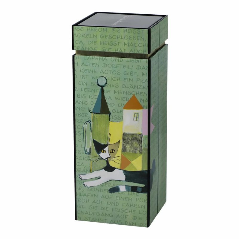 Goebel Dose Rosina Wachtmeister - La storia di Serafino, Künstlerdose, Katzen, Metall, Grün, 66860911