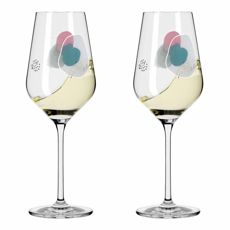 Ritzenhoff Weingläser Sommerwendtraum Weißwein 2er-Set 001, Weißweinglas, Romi Bohnenberg , Kristallglas, 380 ml, 3611001