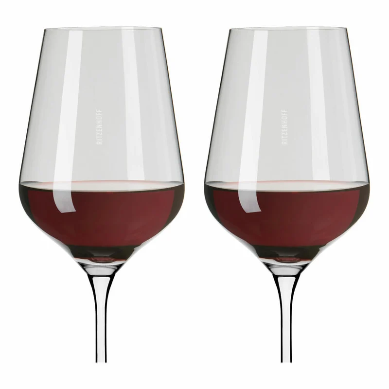 Ritzenhoff Weingläser Fjordlicht Rotwein 2er-Set 002, Rotweinglas, Ritzenhoff inhouse, Kristallglas, 570 ml, 3631002