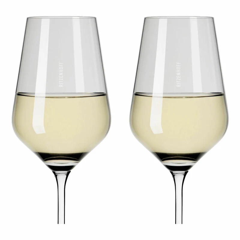 Ritzenhoff Weingläser Fjordlicht Weißwein 2er-Set 002, Weißweinglas, Ritzenhoff inhouse, Kristallglas, 380 ml, 3641002