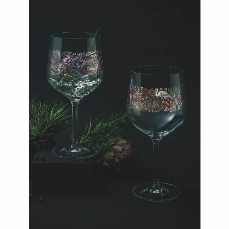 Ritzenhoff Gin-Kelch Schattenfauna 2er-Set 001, Gin-Becher, Maggie Enterrios, Kristallglas, 720 ml, 3691001