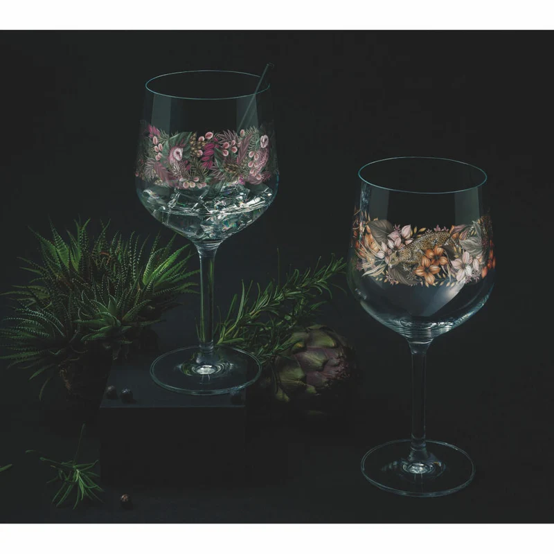 Ritzenhoff Gin-Kelch Schattenfauna 2er-Set 002, Gin-Becher, Maggie Enterrios, Kristallglas, 720 ml, 3691002
