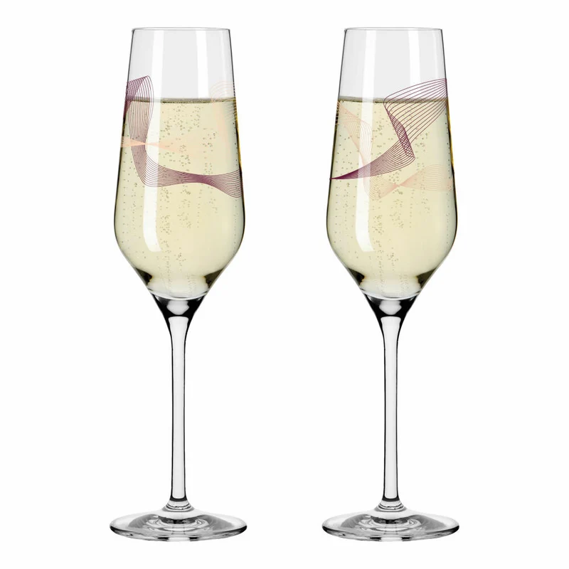Ritzenhoff Champagnerglas Kristallwind Champagner 2er-Set 001, Sektglas, Romi Bohnenberg, Kristallglas, 250 ml, 3711001