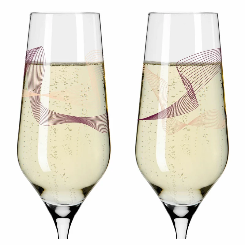 Ritzenhoff Champagnerglas Kristallwind Champagner 2er-Set 001, Sektglas, Romi Bohnenberg, Kristallglas, 250 ml, 3711001