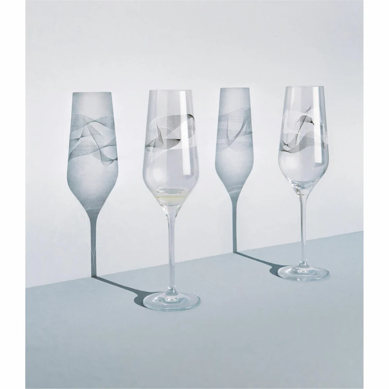 Ritzenhoff Champagnerglas Kristallwind Champagner 2er-Set 002, Sektglas, Romi Bohnenberg, Kristallglas, 250 ml, 3711002