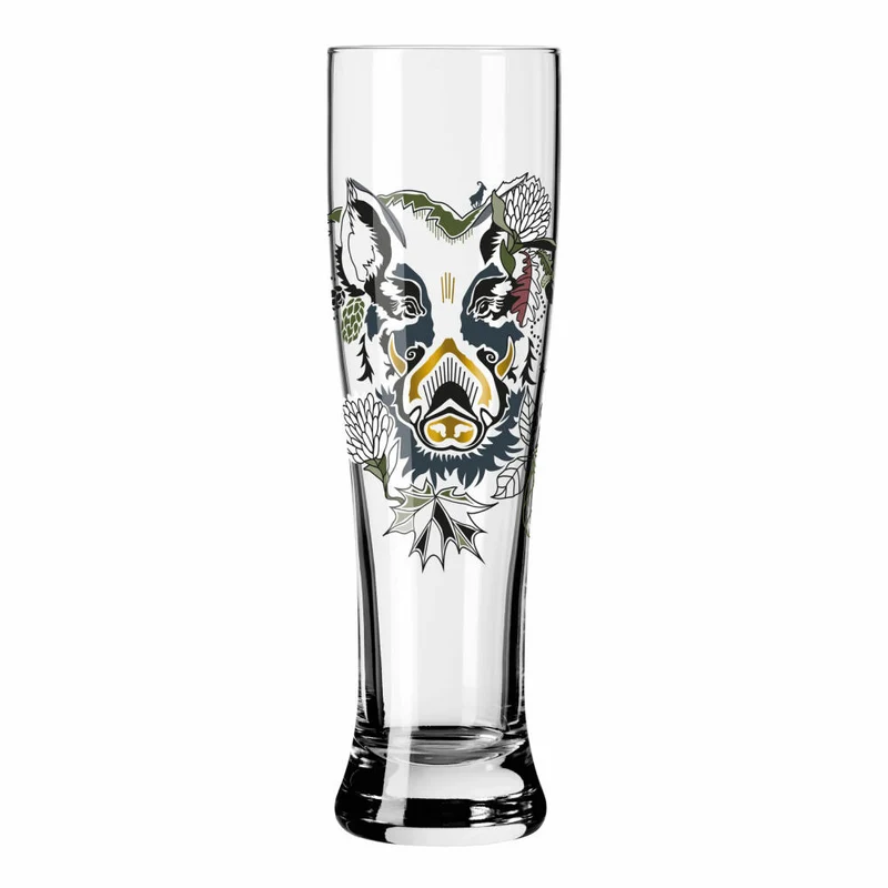 Ritzenhoff Weizenbiergläser Brauchzeit Weizen 2er-Set 004, Weizenglas, Petra Mohr, Glas, 646 ml, 3481004
