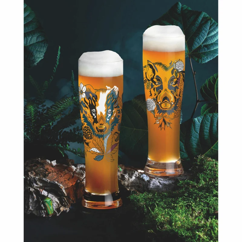 Ritzenhoff Weizenbiergläser Brauchzeit Weizen 2er-Set 004, Weizenglas, Petra Mohr, Glas, 646 ml, 3481004