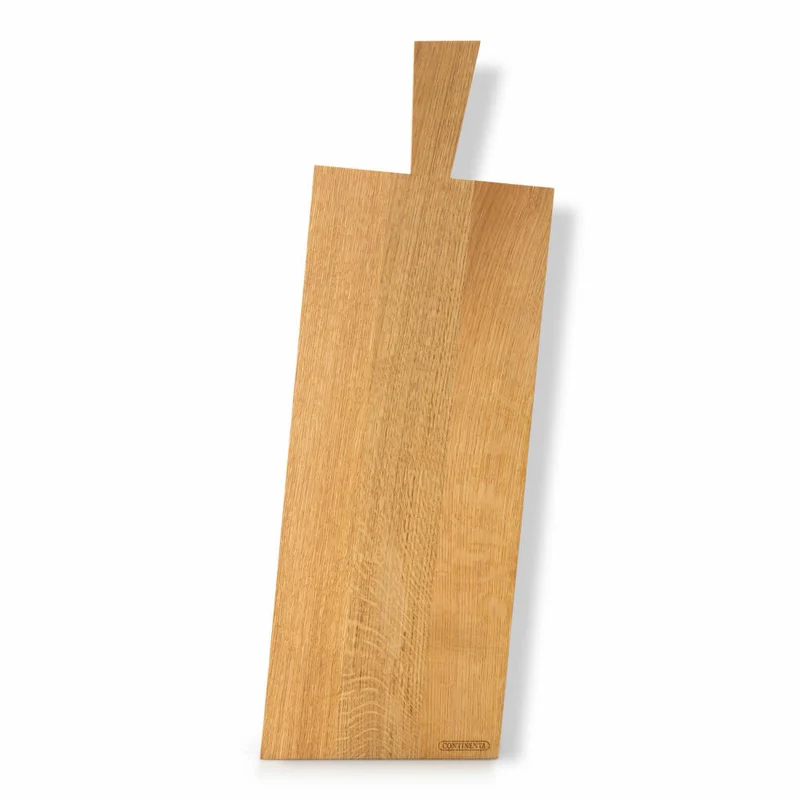 Continenta Schneidebrett, mit Griff, Servierbrett, Küchenbrett, Holzbrett, Eichenholz, 69 x 23 cm, 4104