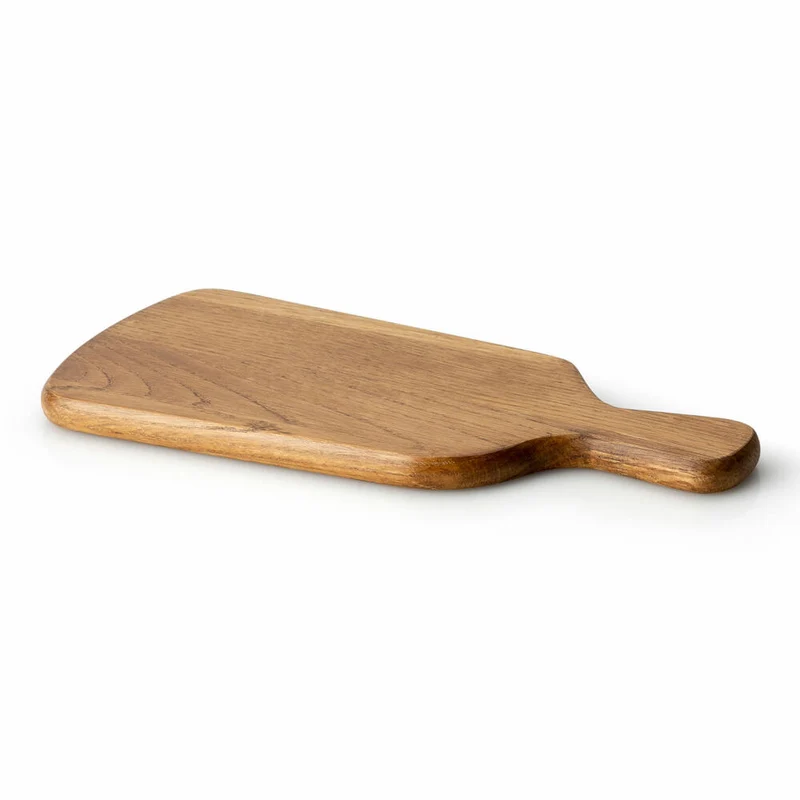 Continenta Schneidebrett, mit Griff, Servierbrett, Küchenbrett, Holzbrett, Eichenholz, 30.5 x 14 cm, 4106