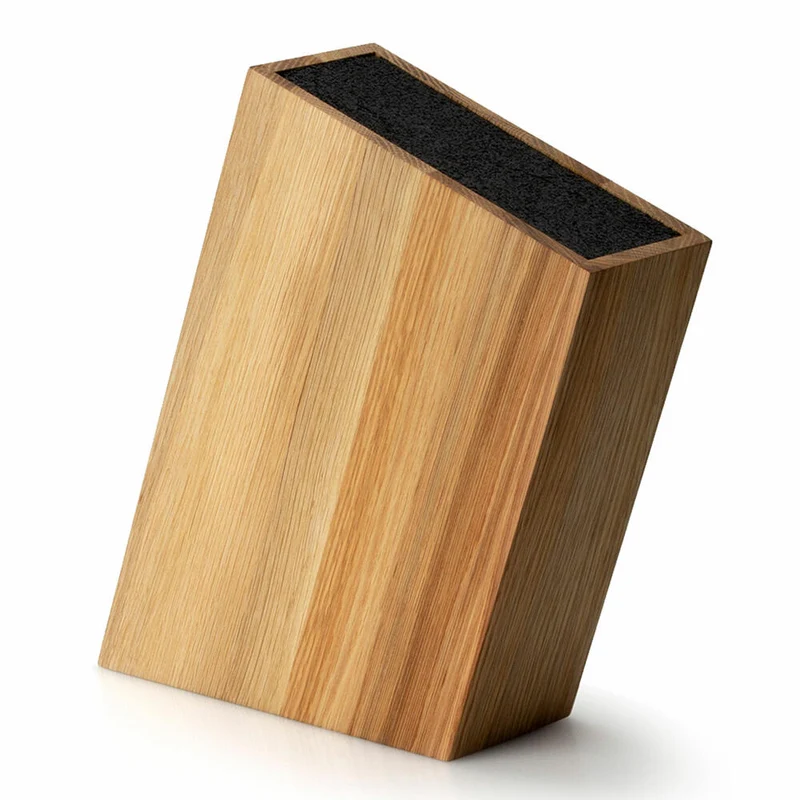 Continenta Messerblock mit flexiblem Einsatz, schräg stehend, Messeraufbewahrung, Eichenholz, 29.5 x 8 x 19 cm, 4150