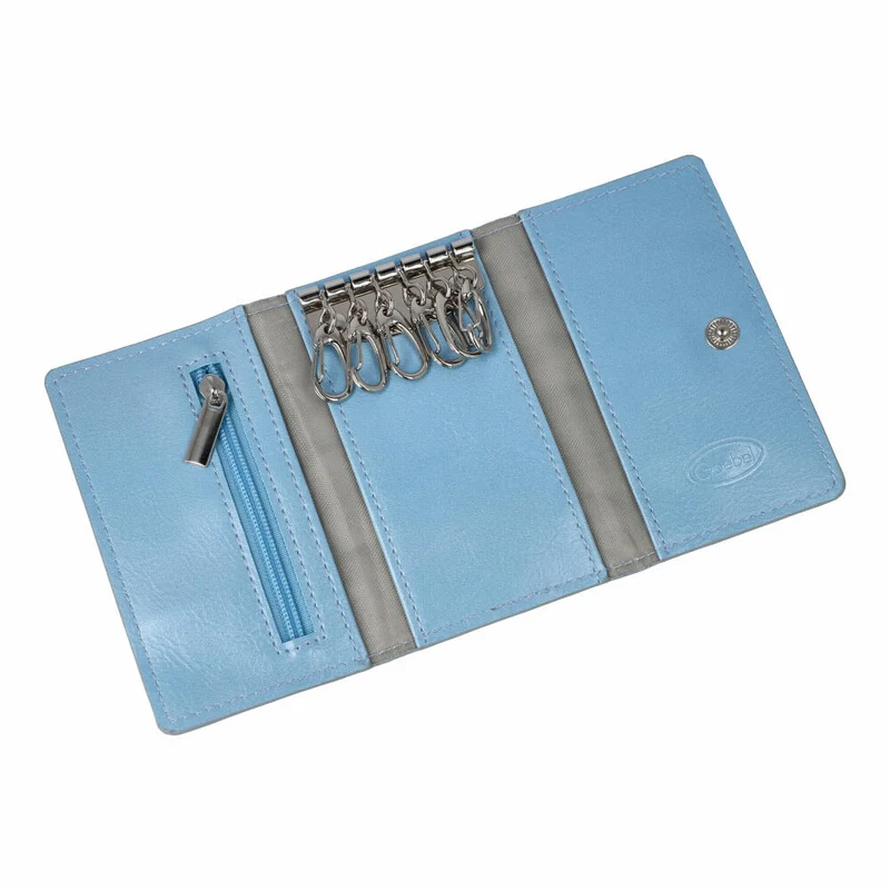 Goebel Schlüsselmäppchen Der kleine Yogi - Life is Beautiful, Mappe, Kunstleder, Blau, 54102311