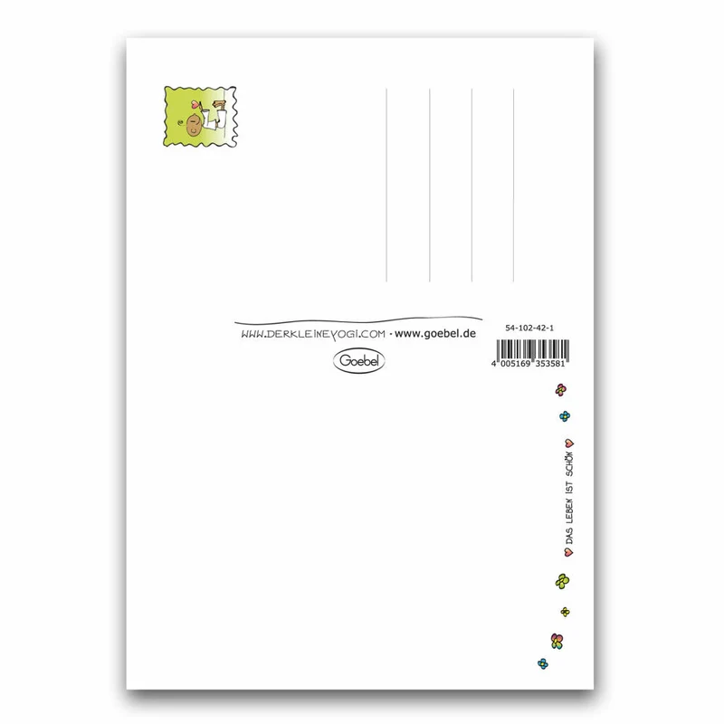 Goebel Postkarte Der kleine Yogi - Das Leben ist wie ein Blumenbeet, Papier/Pappe, Bunt, 1 Stück, 54102381