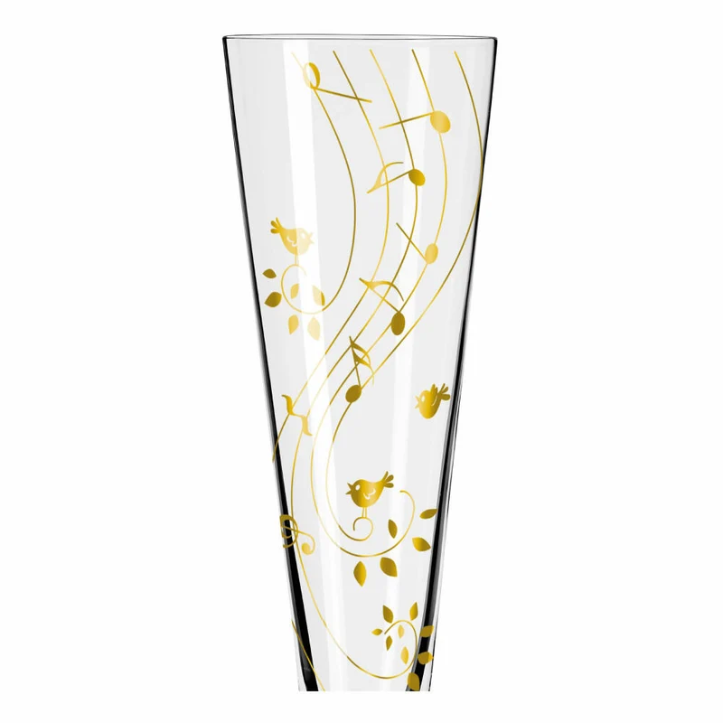 Ritzenhoff Champagnerglas Goldnacht Champagner 002, Sibylle Mayer, Kristallglas, 205 ml, 1078202