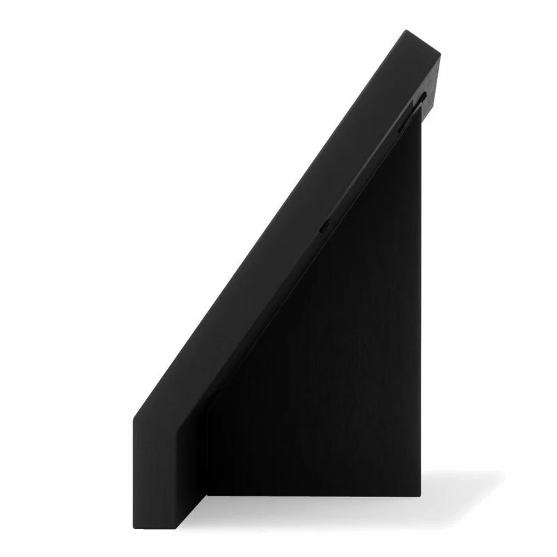 Umbra Bilderrahmen Podium, Holzbilderrahmen, Fotorahmen, freistehend, Holz, Schwarz, Querformat, 10 x 15 cm, 1016769-040