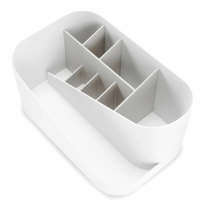 Umbra Kosmetik-Organizer Glam, Make Up Aufbewahrungsbox, Aufbewahrung, Kunststoff, Weiß, Grau, 1016977-910