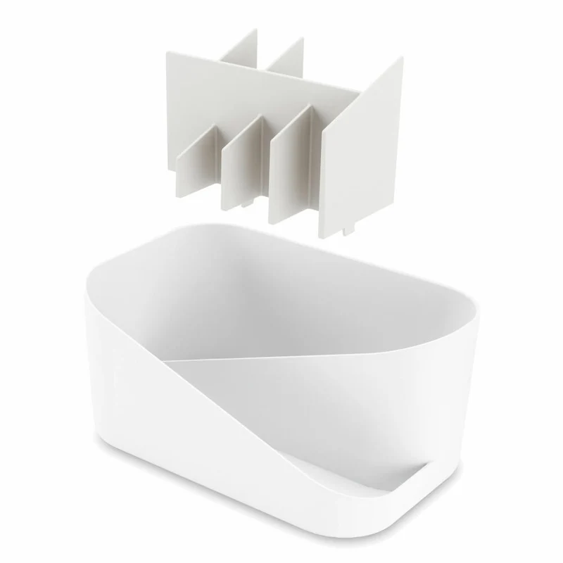 Umbra Kosmetik-Organizer Glam, Make Up Aufbewahrungsbox, Aufbewahrung, Kunststoff, Weiß, Grau, 1016977-910