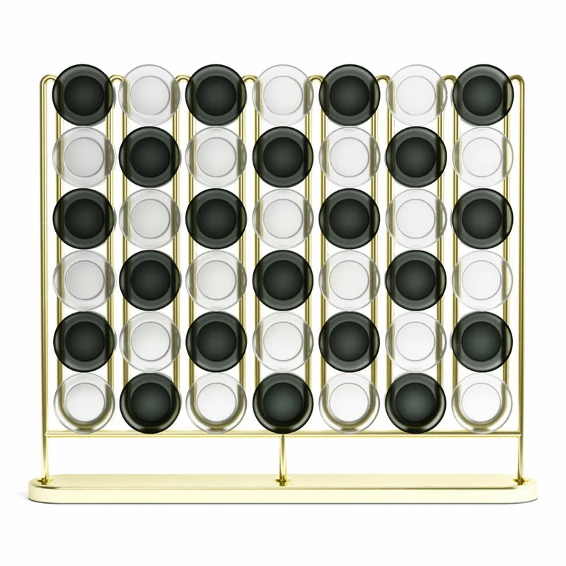 Umbra Stax 4er Reihen Spiel, Strategiespiel für 2 Personen, Vier in einer Reihe, Stahldraht, 1017364-104