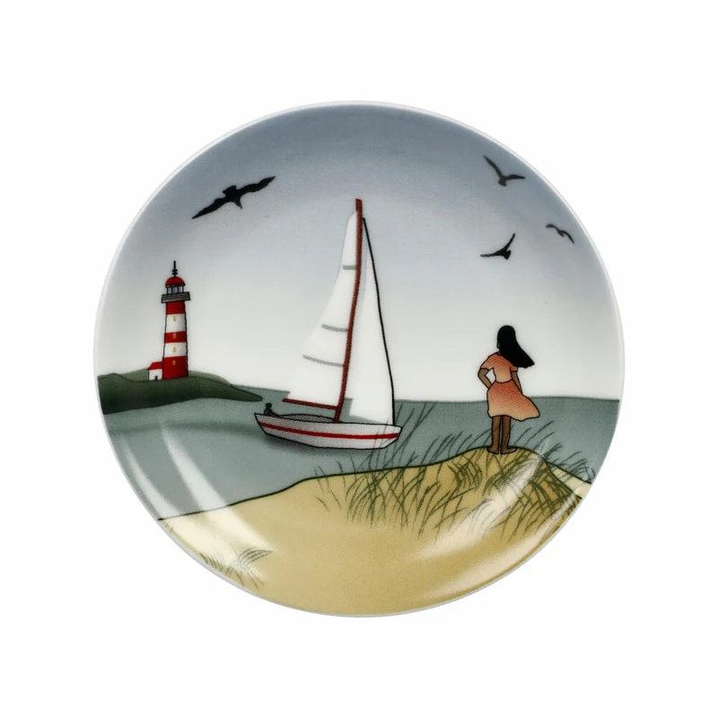 Goebel Miniteller Ocean Love, Dekoteller mit Aufhänger, Scandic Home, Fine Bone China, Bunt, 10 cm, 23101651