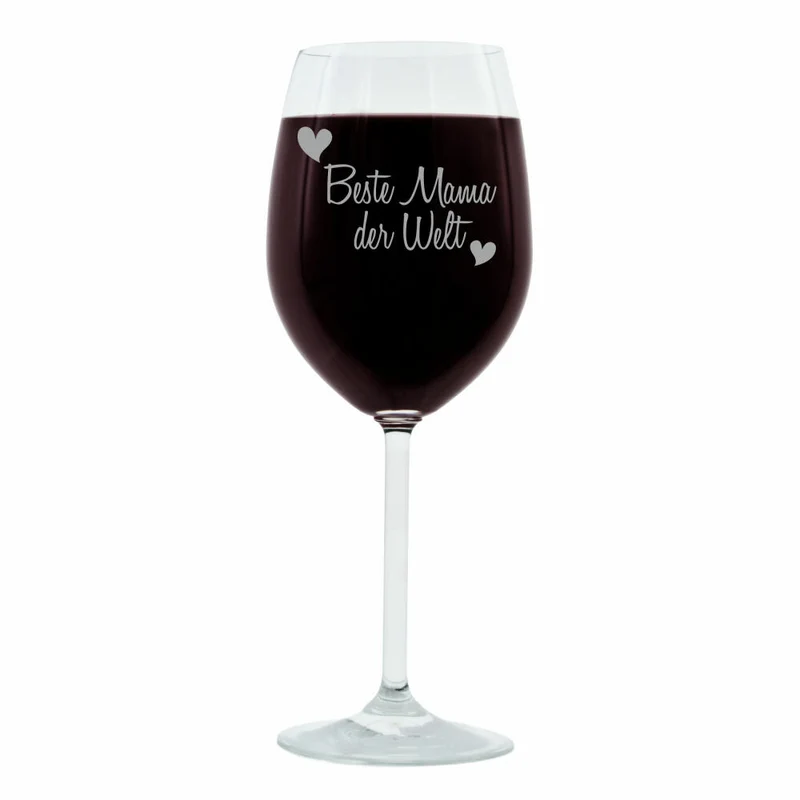 Leonardo Weinglas, Geschenk Stimmungsglas mit Gravur, Moodglas, Beste Mama der Welt, Thin, 400 ml