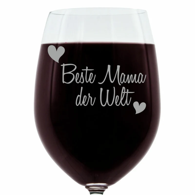 Leonardo Weinglas, Geschenk Stimmungsglas mit Gravur, Moodglas, Beste Mama der Welt, Thin, 400 ml
