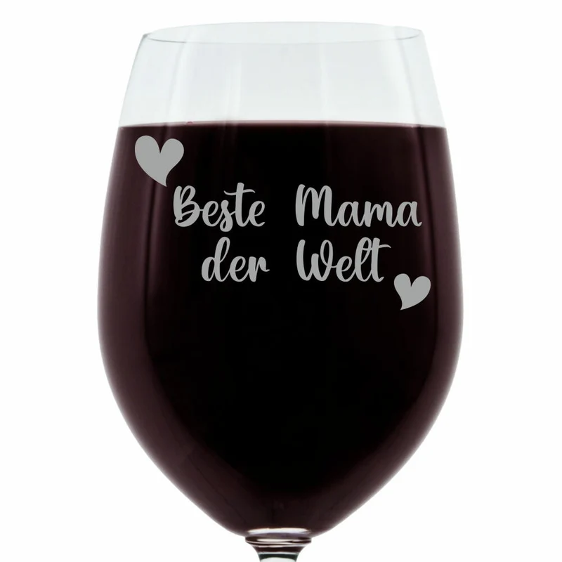 Leonardo Weinglas, Geschenk Stimmungsglas mit Gravur, Moodglas, Beste Mama der Welt, Bold, 400 ml