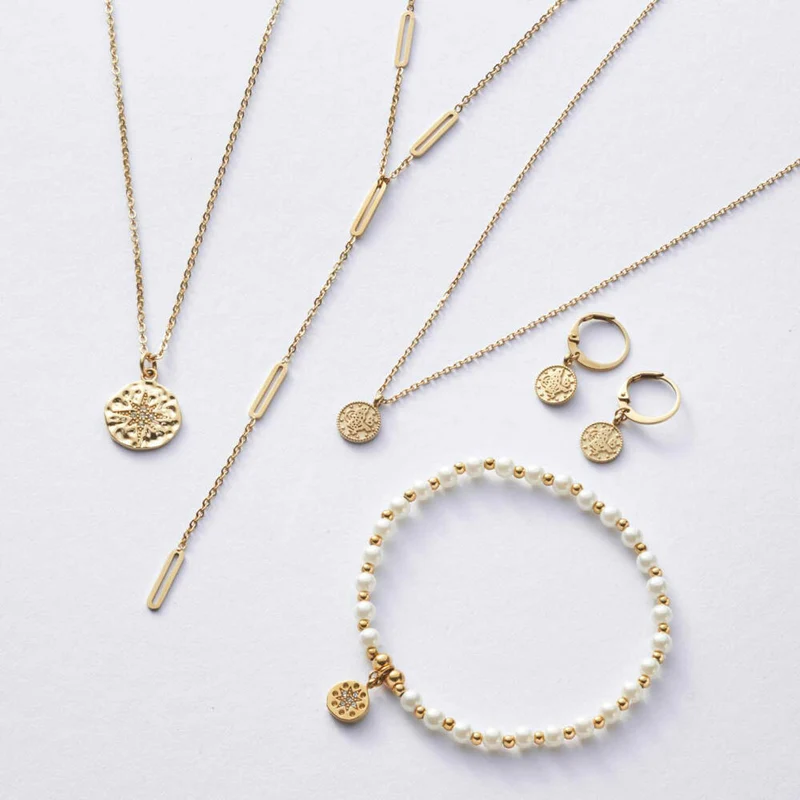 Leonardo Jewels Armband Pelena gold Ciao, Armschmuck, Modeschmuck, Edelstahl IP gold, Imitationsperlen, 021178