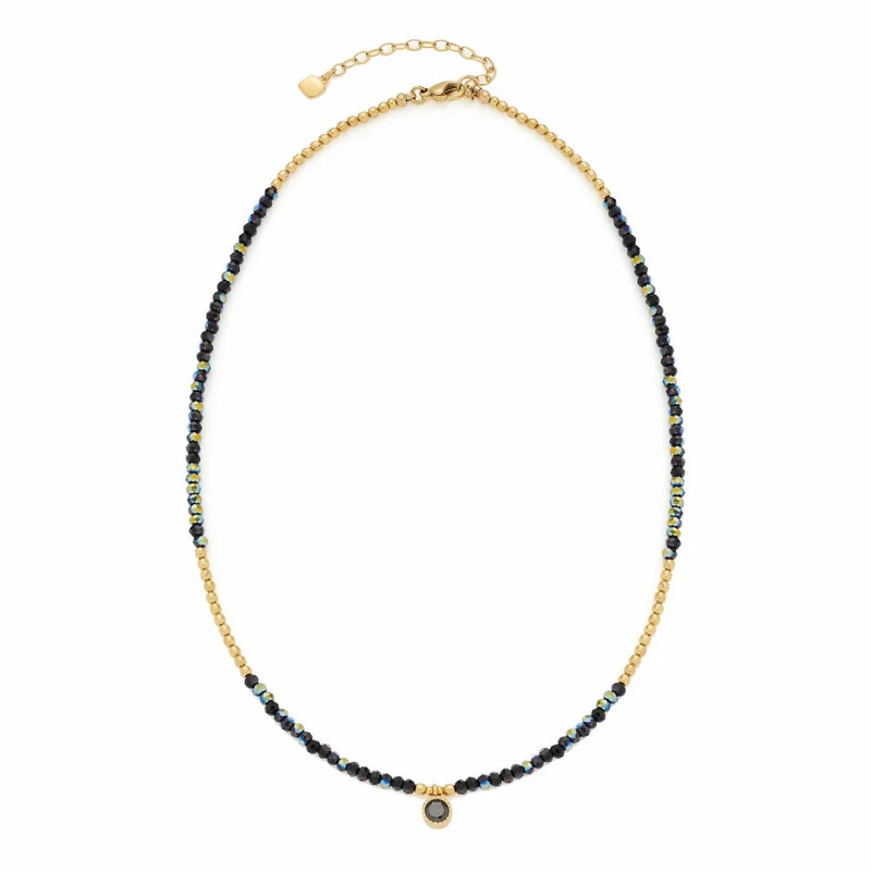 Leonardo Jewels Halskette Lola Ciao, Halsschmuck, Kette, Modeschmuck, Edelstahl IP gold, Glaskristalle, 018781