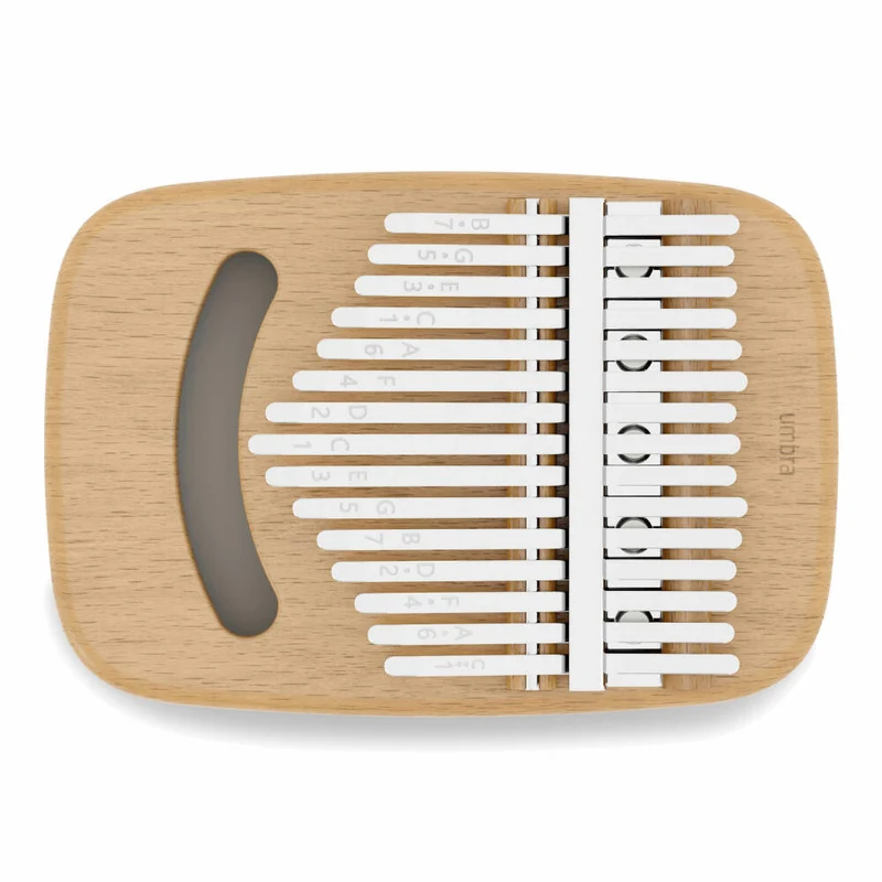 Umbra Daumenklavier Strumba Kalimba, mit 15 Tasten, tragbares Fingerklavier, Holz, Weiß, Natur, 1014215-668