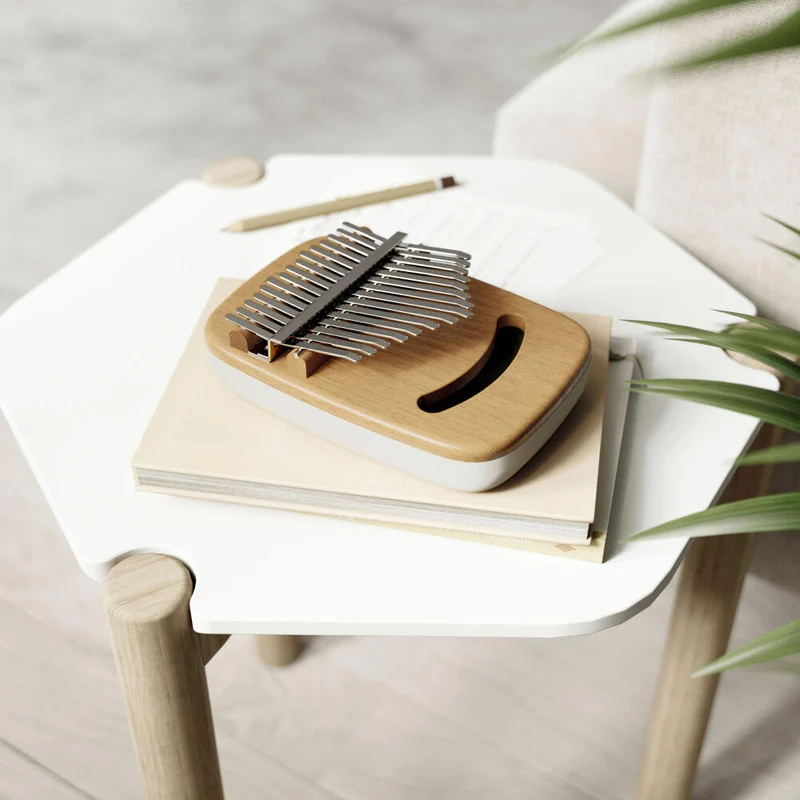 Umbra Daumenklavier Strumba Kalimba, mit 15 Tasten, tragbares Fingerklavier, Holz, Weiß, Natur, 1014215-668