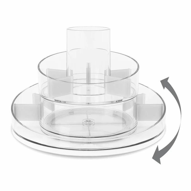 Umbra Organizer Cascada, Aufbewahrung für Kosmetik und Makeup, 2-stufig, Transparent, 1016325-165