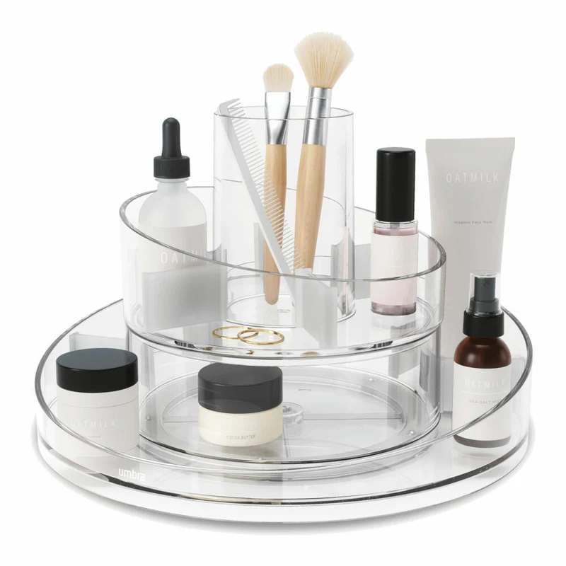Umbra Organizer Cascada, Aufbewahrung für Kosmetik und Makeup, 2-stufig, Transparent, 1016325-165