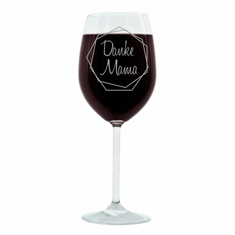 Leonardo Weinglas, Geschenk Stimmungsglas mit Gravur, Moodglas, Danke Mama, 400 ml
