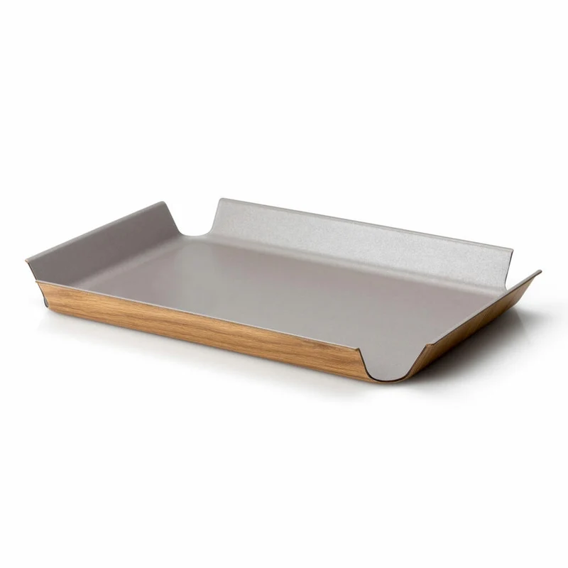 Continenta Rutschfestes Tablett, Serviertablett, Holzpapierfaser, Taupe Metallic, 54.5 x 40 cm, 2941