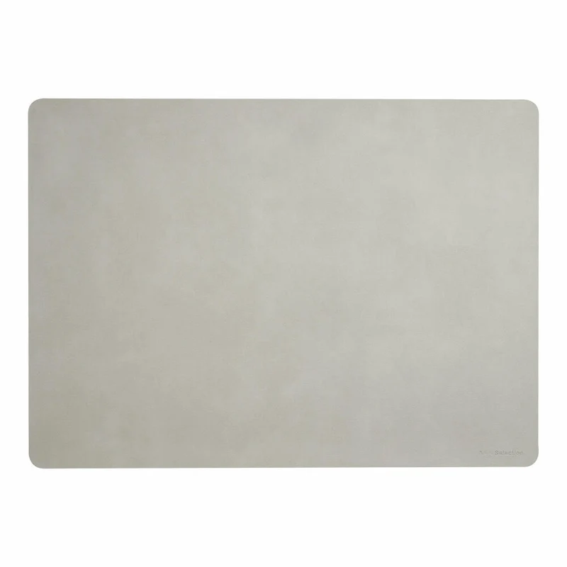 ASA Selection soft leather Tischset, Platzset, Platzdecke, Platzmatte, Untersetzer, PU, 46 x 33 cm, Limestone / Grau, 78555076