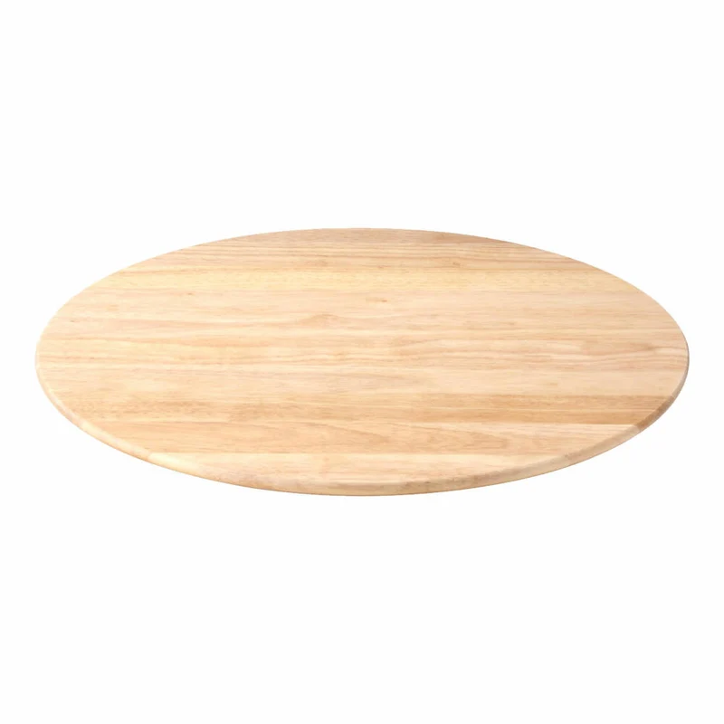 Continenta Drehplatte, Drehteller, Servierplatte, Käseplatte, Gummibaumholz, Ø 40 cm, 3014