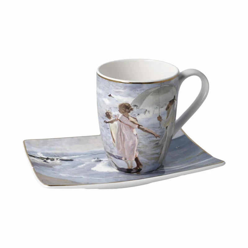 Goebel Künstlertasse Joaquin Sorolla - Zeit für ein Bad, Tasse mit Untere, Artis Orbis, Fine Bone China, Bunt, 350 ml, 67018021