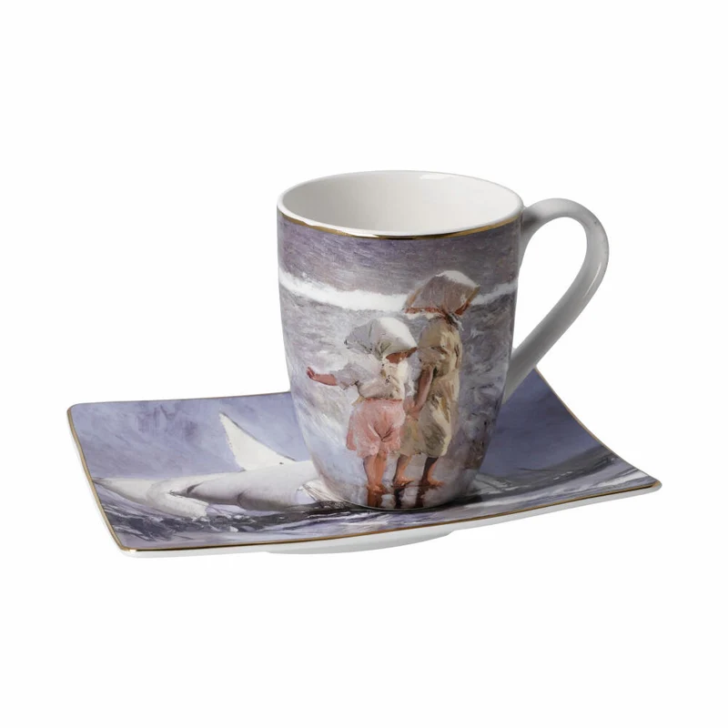 Goebel Künstlertasse Joaquin Sorolla - Schwestern am Strand, Tasse mit Untere, Artis Orbis, Fine Bone China, Bunt, 350 ml, 67018041
